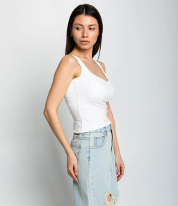 Топ #КТ323 (5), белый