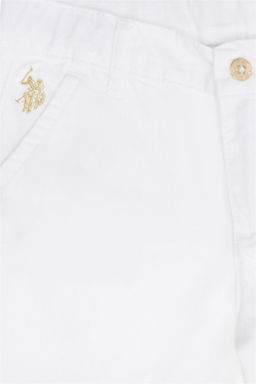 Белые тканые шорты для девочек Неожиданная скидка в корзине - U.s. polo assn фото 5