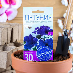 Цена за 3 шт. Семена цветов Петуния «Хулахуп блю», F1, 10 шт., «Агроуспех»