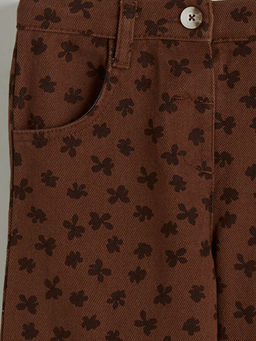 Wideleg ?i?ekli K?z ?ocuk Pantolon