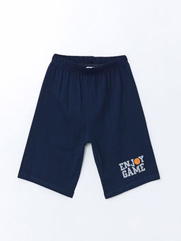 Bisiklet Yaka Erkek ?ocuk ?ortlu Pijama Tak?m?