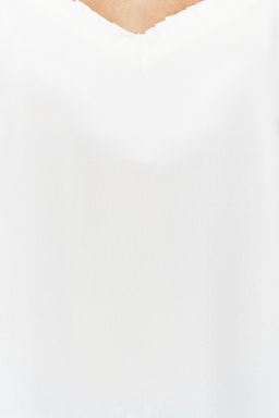 Ekru Yakas? F?rf?rl? Ask?l? Dokuma Bluz TWOSS24BZ00157 - Trendyolmilla фото 4