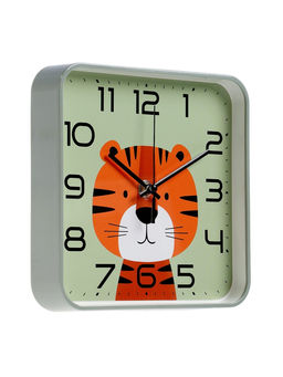 Часы настенные «Тигрёнок», детские, плавный ход, 19×19 см, зелёные
