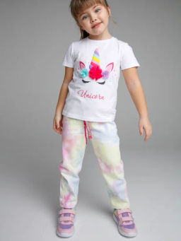 PlayToday / Брюки текстильные джинсовые для девочек  фото 2