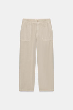 PANTAL?N CINTURA EL?STICA / Beige