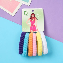 Цена за 6 шт. Резинки для волос «Анна», набор 6 шт., тайна, 4 см