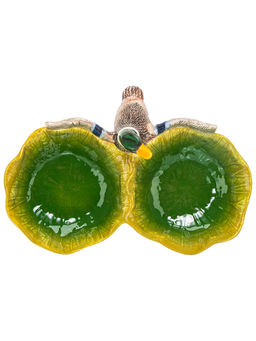 Блюдо - менажница 2 секции 24*17*9 см "Уточка" керамика