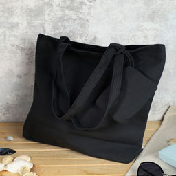 Сумка пляжная на молнии 32х42х9см / JN004/1 /уп 1/черная - Галеонтрейд фото 3