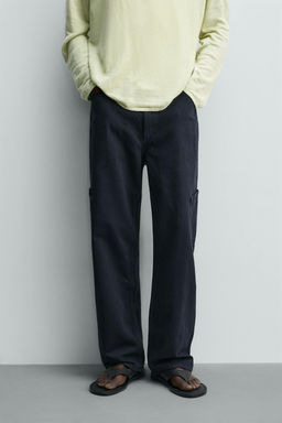 PANTAL?N CARGO STRAIGHT FIT / Marino oscuro - Zara фото 2