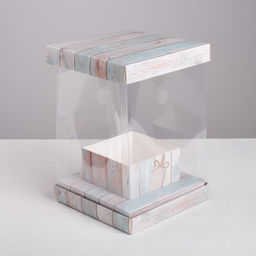 Коробка для цветов с вазой и PVC окнами складная Счастье, 16 х 23 х 16 см - Дарите счастье фото 2