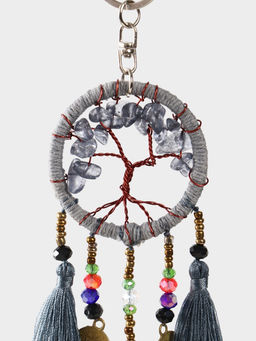 Брелок ловец снов «Древо», 19 см, серый