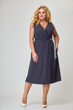 Костюм ANELLI 1055 синий горох+белый жакет  фото 2