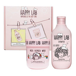 Happy Lab Набор средств для ухода за волосами / Шампунь Увлажнение & Защита + Маска восстанавливаюшая, 300 мл, 180 г