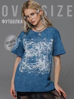 Футболка с принтом из премиальной хлопковой кулирки