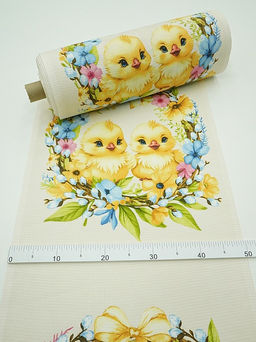 Вафельное полотно (холст) Солнечная Пасха, ш.0.5м, хлопок-100%, 170гр/м.кв, раппорт 63см - Купава фото 3