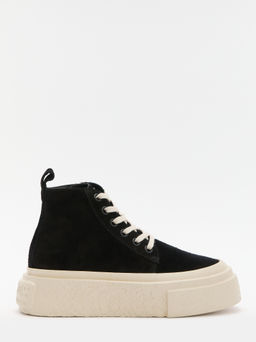 Женские высокие кеды MM6 MAISON MARGIELA SNEAKERS Артикул 4661587, черный  фото 3