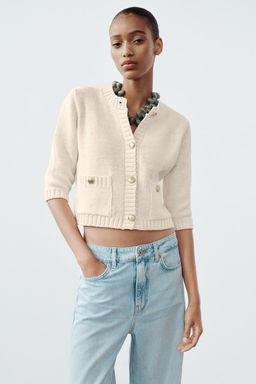 PLAIN KNIT CARDIGAN - Zara фото 10