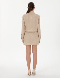 Bej A Kesim Dokuma Etek - Pierre cardin фото 4