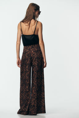 ANIMAL PRINT PALAZZO TROUSERS