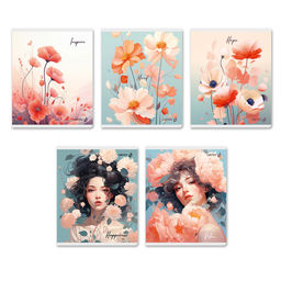 Светоч Т78 Тетрадь ученическая общая, матовый сплошной лак+запечат.титул лист A5 80 л. на скобе 65 г/кв.м , белизна 100 % 5 шт. клетка 01124 Вдохновенье