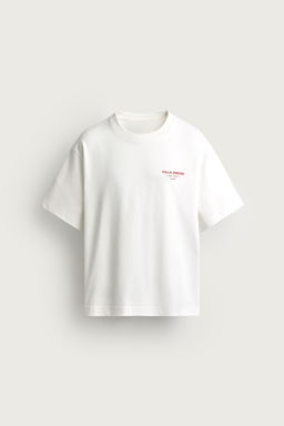 CAMISETA RELAXED FIT ESTAMPADOS CONTRASTE / Crudo - Zara фото 7