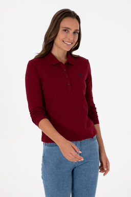 Kad_n Bordo Basic Polo Yaka Sweatsh_rt Sepette S_rpriz _ndirim - U.s. polo assn фото 3