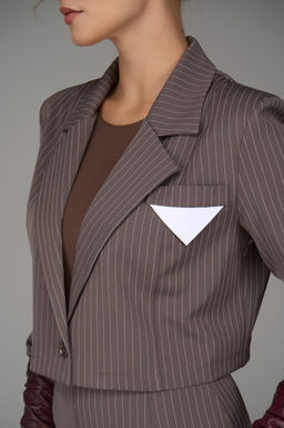 Пиджак Сиара (полоска/мокко) - Эльза фото 3