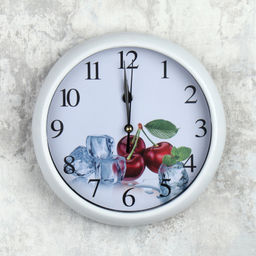 Цена за 1 шт. Часы настенные 20 см / 530F /уп 60/ - Галеонтрейд фото 2