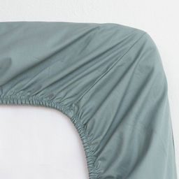 Простыня на резинке Этель 160х200х25 см, бирюзовый, 100% хлопок, перкаль  фото 3