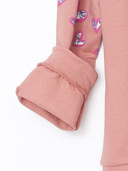 Bisiklet Yaka Bask?l? K?z ?ocuk Sweatshirt - Waikiki фото 2