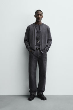REGULAR FIT CARDIGAN WITH WOOL