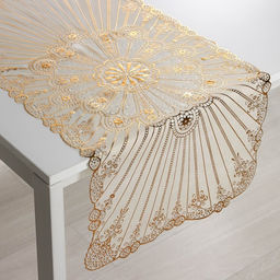 Салфетка ажурная для стола Лучи, 8440 см, ПВХ, цвет золотой - Simaland фото 4