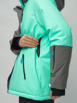 Горнолыжный костюм женский большого размера бирюзового цвета 02278Br - Chunmai фото 13