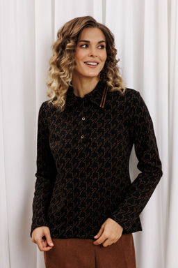 Костюм Gizart 5436 черный-медь, коричневый