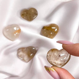 Сердце полированное из Рутилового кварца