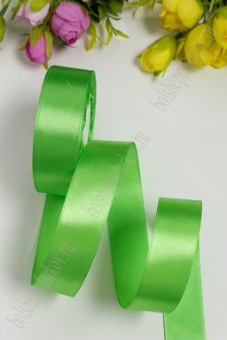 Лента атласная 2,5 см*25 ярд (SF-1357) светло-зеленый №052