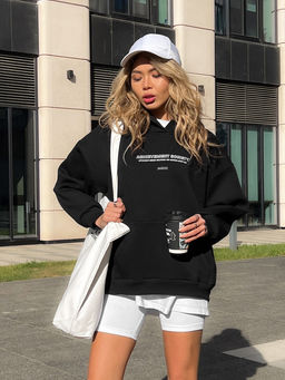 Худи оверсайз с начесом - NEVERLATE фото 5