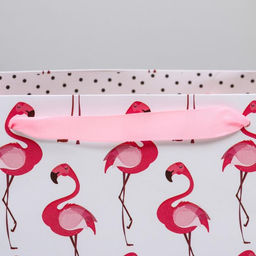 Пакет ламинированный горизонтальный Фламинго, ML 27 23 11,5 см - Дарите счастье фото 3