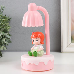 Фигурка светящаяся «Малыш или Малышка под лампой», полистоун, 8×8×16 см, МИКС