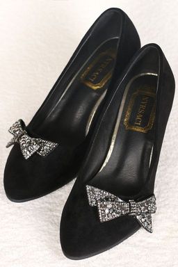 Туфли на каблуке из искусственной замши