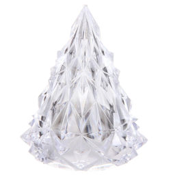 Цена за 2шт. Сувенир с подсветкой "Кристальная ёлочка" 6,5*8 см, Теплый белый