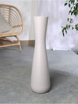 Ваза напольная «Эллис», 58×14 см, керамика, серая