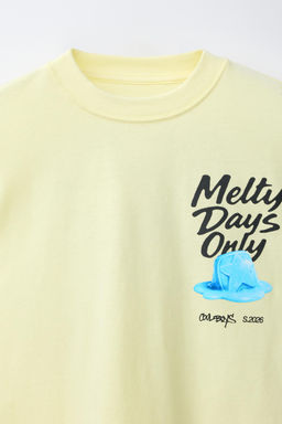 CAMISETA ESTAMPADO HELADO / Amarillo