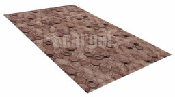 Коврик вырезной icarpet PRINT антискользящий (126) Соты 3D Геометрия 100х150 мокко S