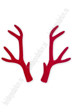 Рожки декоративные 15,5*9 см (1 пара) SF-7344, красный