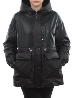 M24-211 BLACK Куртка демисезонная женская (100 гр. синтепон) - Fashion фото 3