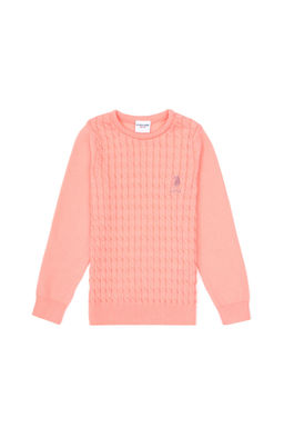 K_z _ocuk Neon Pembe Basic Kazak