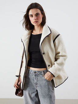 Ceket Yaka Kad?n Pel?? Mont