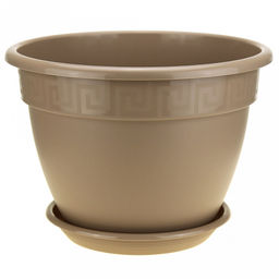 Горшок для цветов пластмассовый "Антик" 1,6л, д17см, фраппе (Россия)
