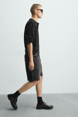 BERMUDA DENIM STRAIGHT FIT / Carb?n - Zara фото 6